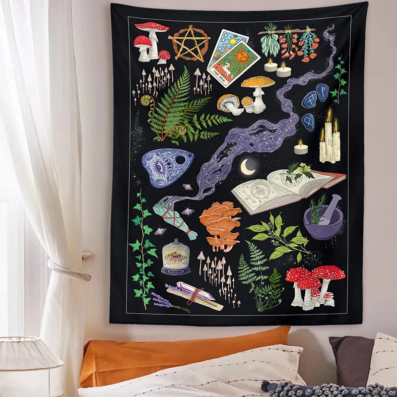 Home Decor Hippie - Permadani Jamur Psychedelic Ramalan Psikis Hiasan