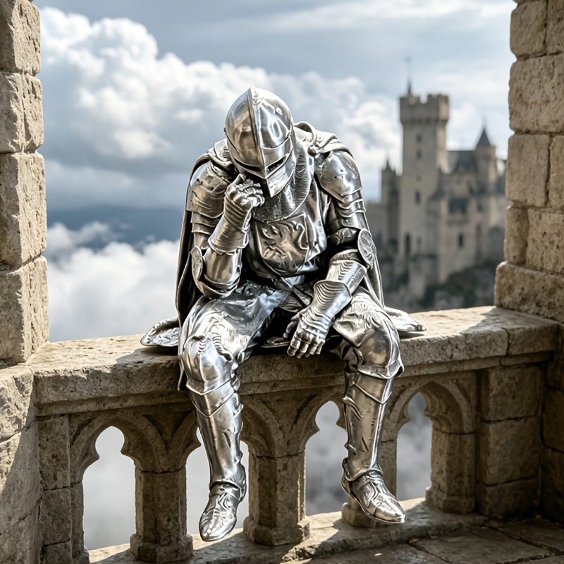 Home Decor Medieval - Patung Ksatria Abad Pertengahan Vintage, Figur