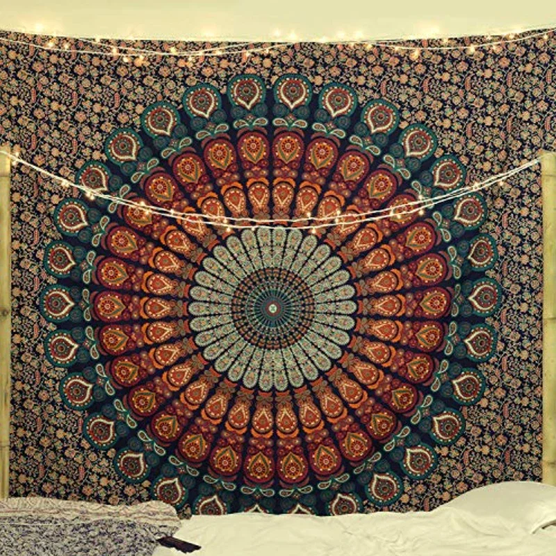 Aesthetic Tapestry - Hippie Mandala permadani India Bohemian Psychedelic