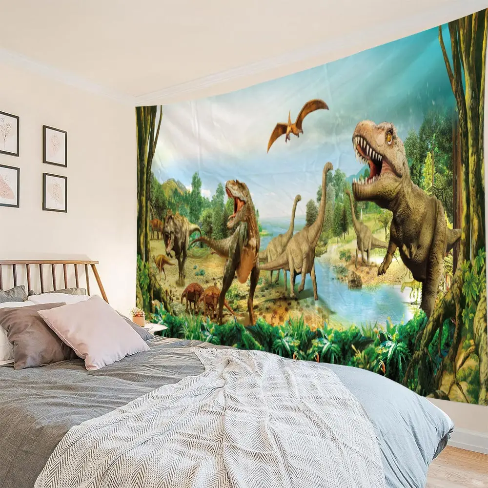 Home Decor Hippie - Taplak Dinding Bergambar Dinosaurus, Seni Hewan