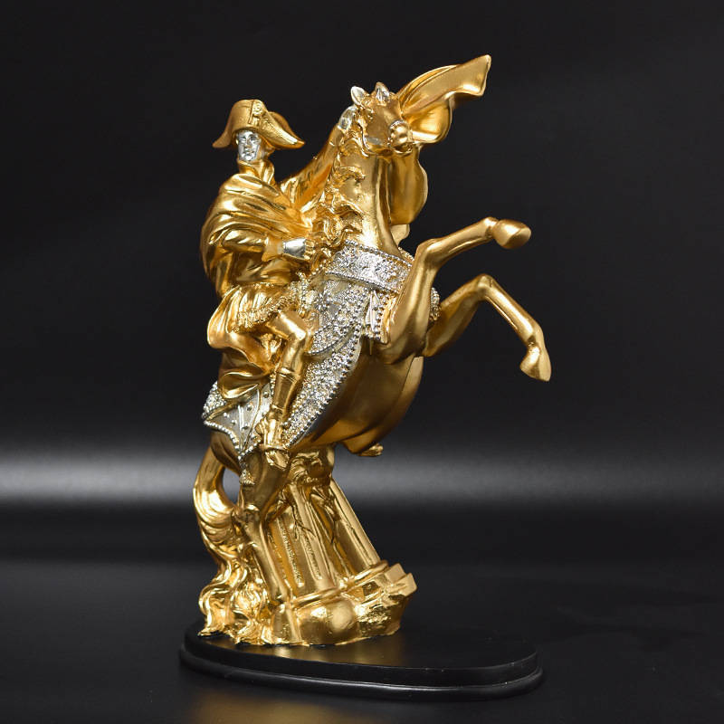 Home Decor Medieval - Patung Ksatria Napoleon Menunggang Kuda Abad
