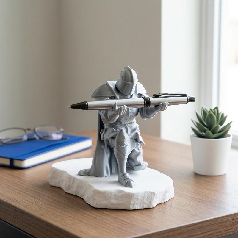 Home Decor Medieval - Tempat Pena Ksatria Unik, Organizer Meja,