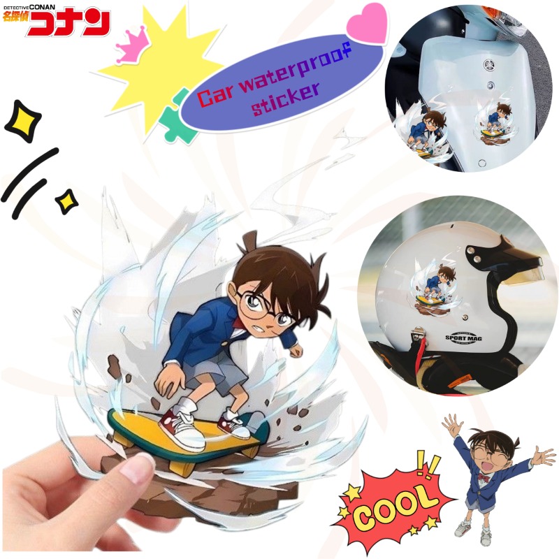 Home Decor Tv - Stiker Skateboard Kartun Detektif Conan, Stiker