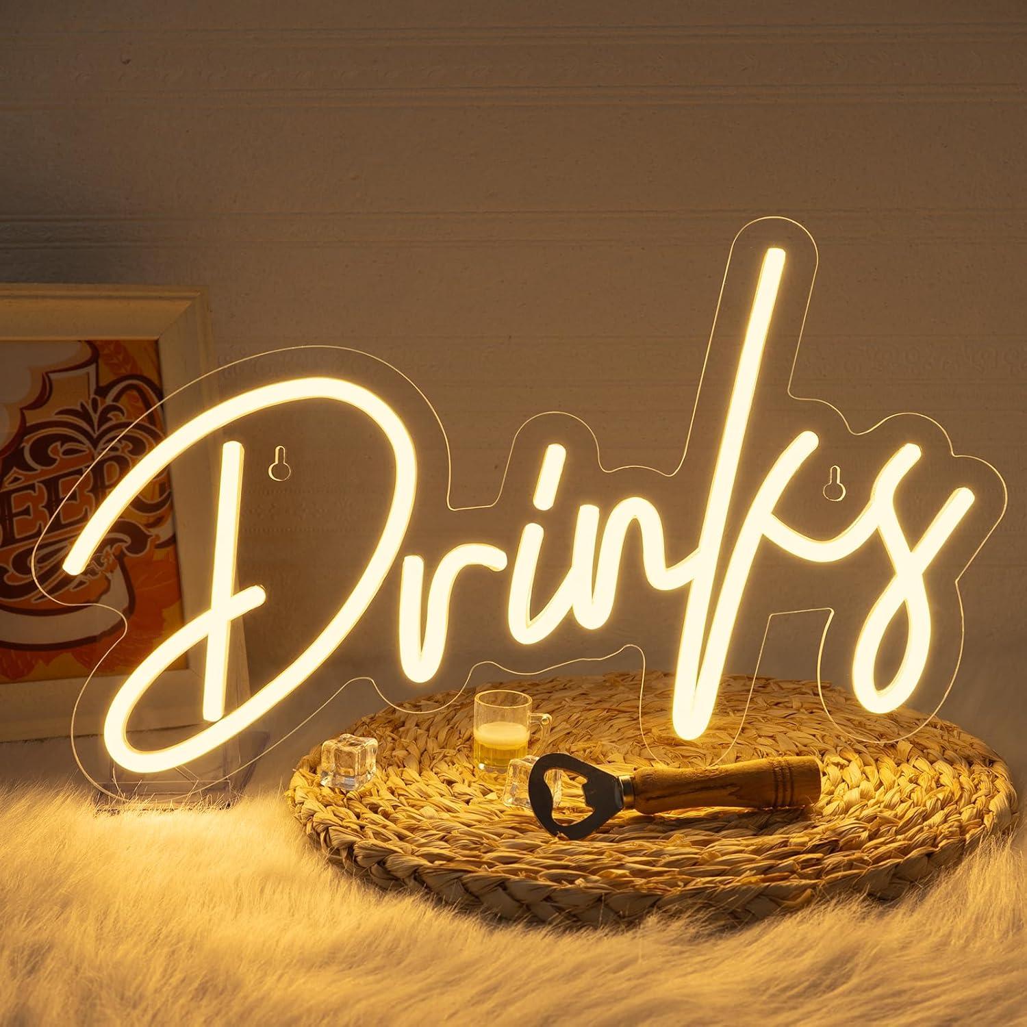 Home Decor Kitchen - Lampu Neon LED berbentuk Minuman untuk