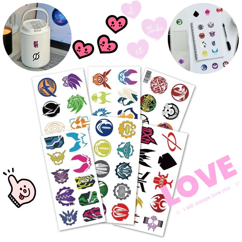 Home Decor Tv - 60 Lembar Stiker Logo Kamen Rider