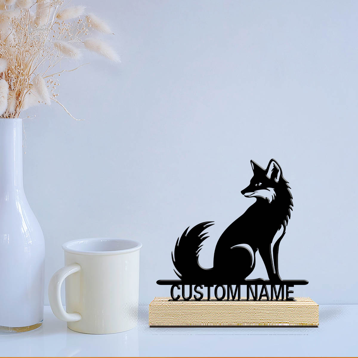 1pc Patung Logam Rubah Kustom  - Home Decor Kitchen ulasan dan harga