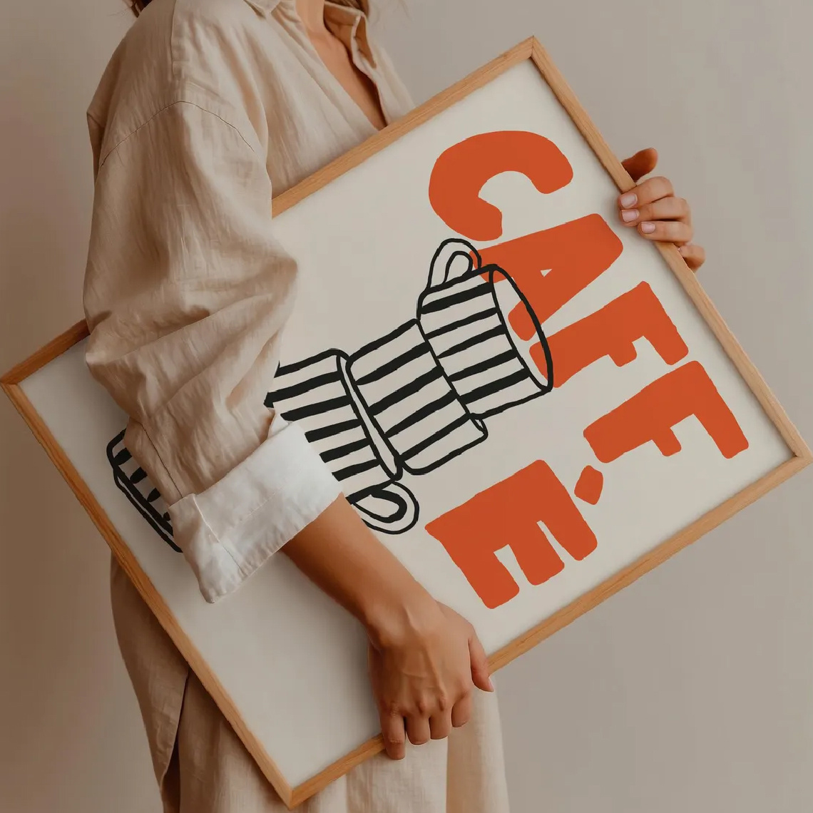 1/3 Buah Poster Kanvas Kopi It - Home Decor Minimal ulasan dan harga
