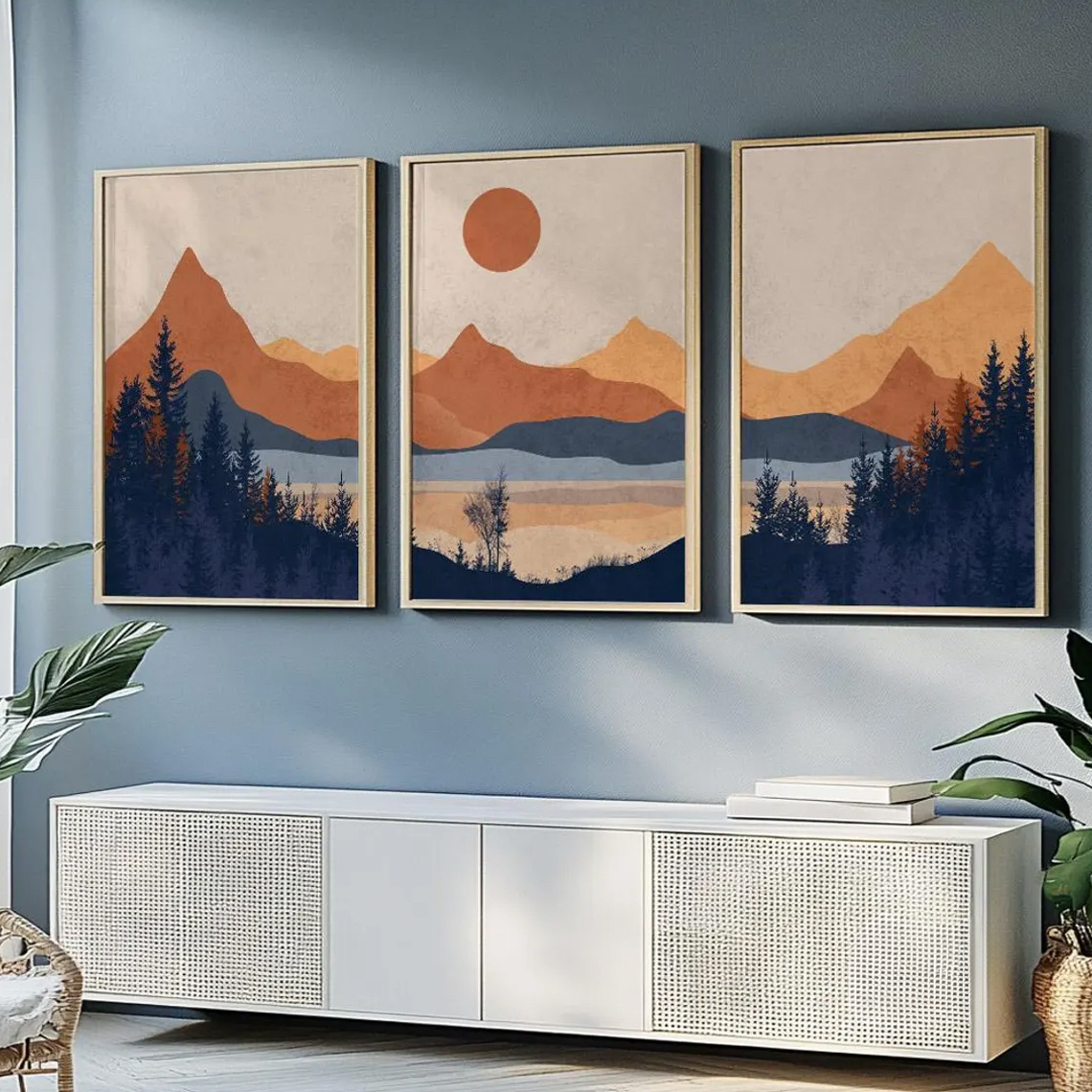 3 Buah/Set Poster Seni Dinding - Home Decor Minimal ulasan dan harga