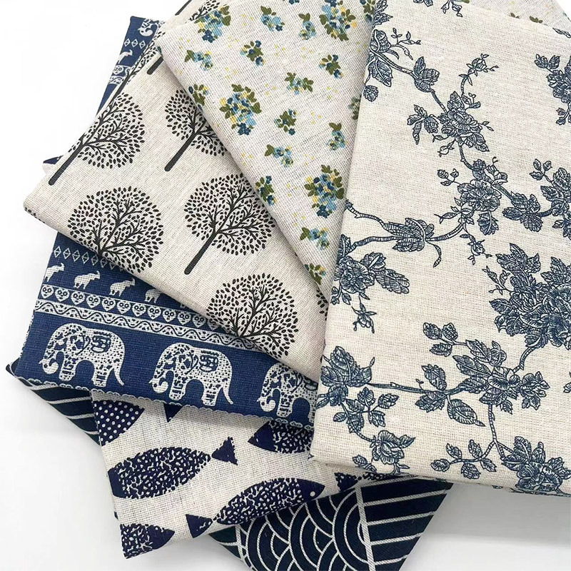 Kain Campuran Katun Linen Moti - Home Decor Fabric ulasan dan harga