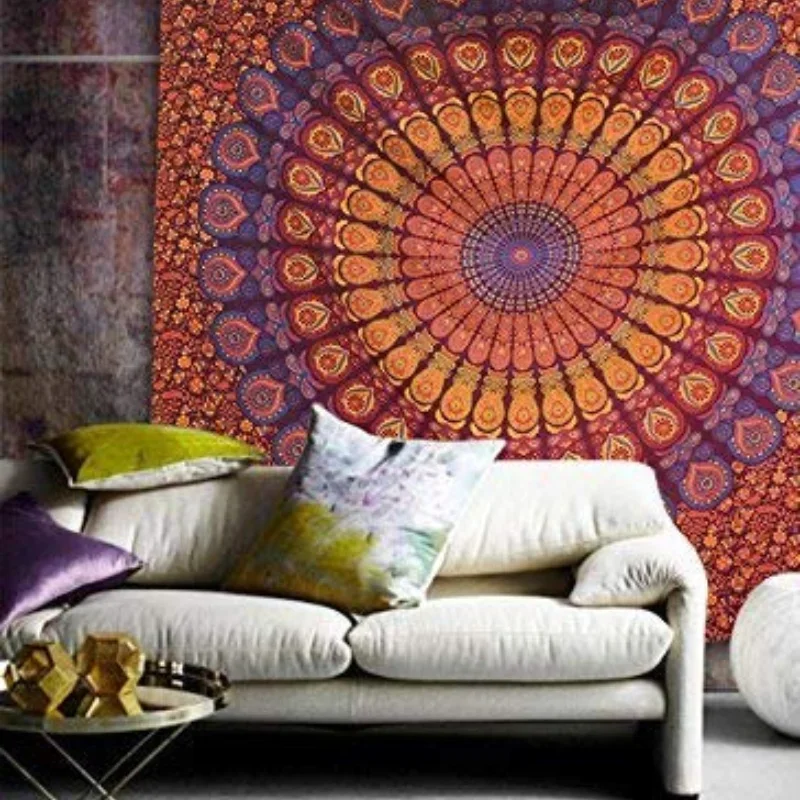 Hippie Mandala permadani India - Aesthetic Tapestry ulasan dan harga