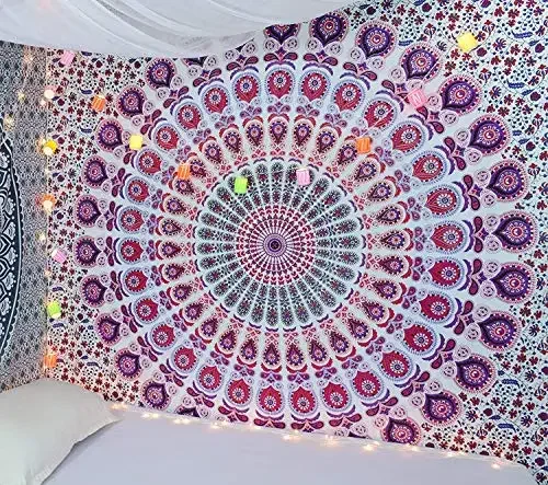 Hippie Mandala permadani India - Aesthetic Tapestry ulasan dan harga