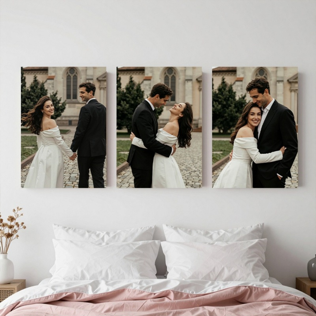Set 3 Cetakan Kanvas Foto Kust - Home Decor Fabric ulasan dan harga