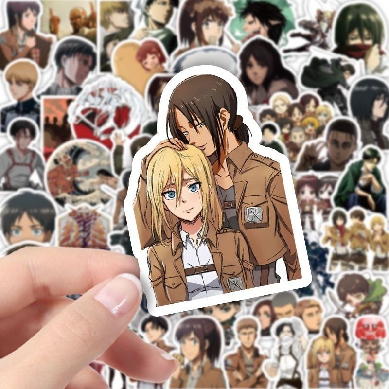 60 Buah Stiker Anime Attack On - Home Decor Tv ulasan dan harga