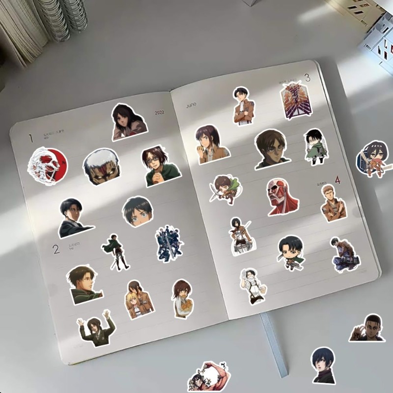 60 Buah Stiker Anime Attack On - Home Decor Tv ulasan dan harga