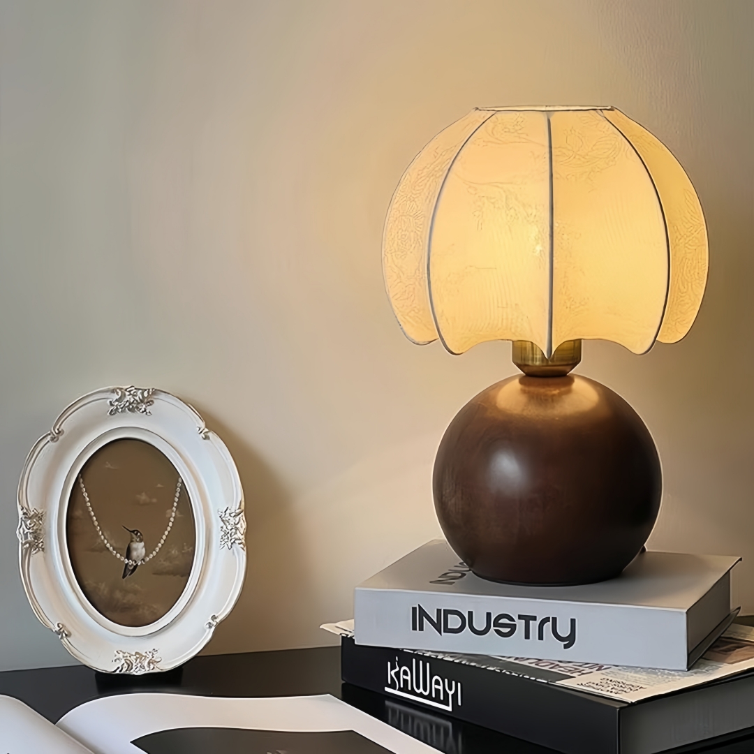 Lampu meja bermotif bunga vint - Home Decor Fabric ulasan dan harga