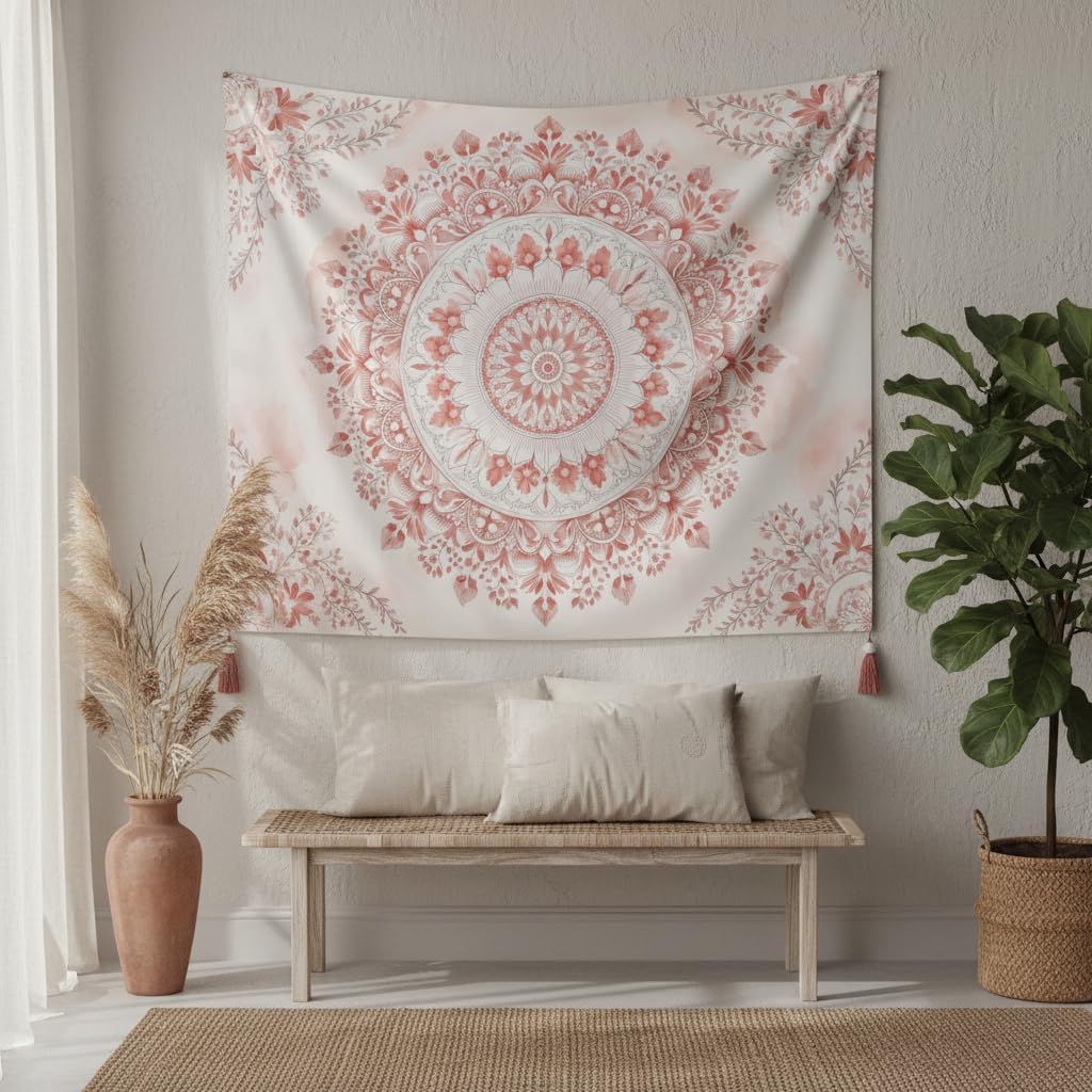 Permadani Mandala Bunga Merah  - Aesthetic Tapestry ulasan dan harga