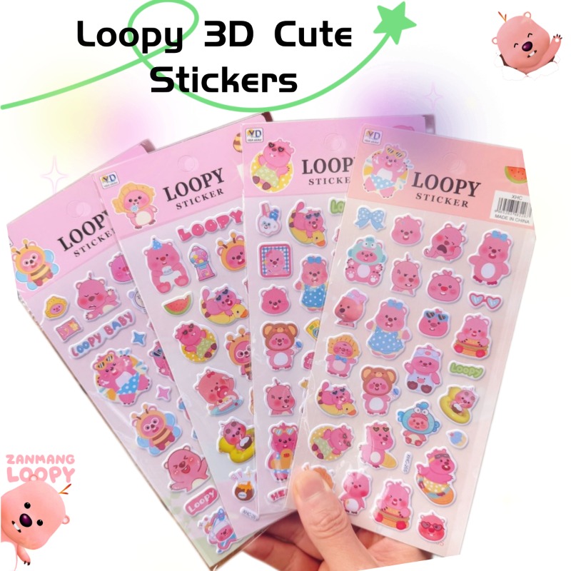 Stiker Busa 3D Lucu Loopy Anim - Home Decor Tv ulasan dan harga