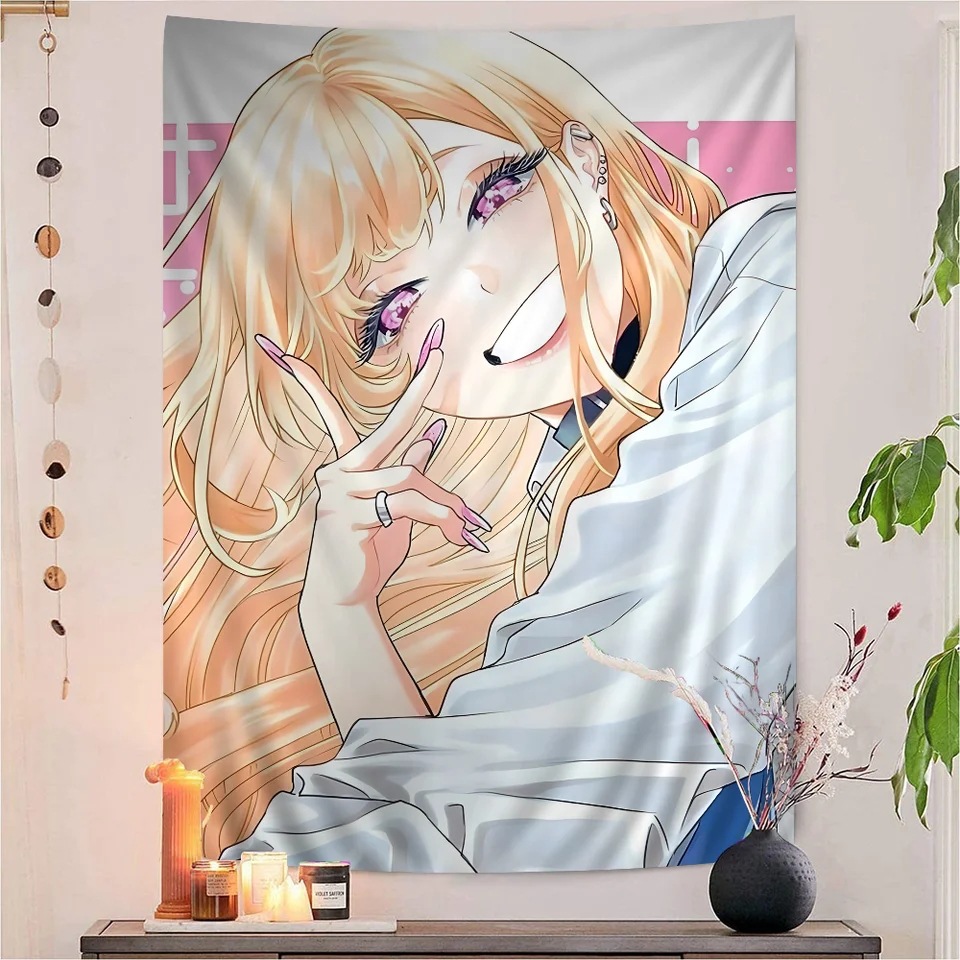 Tapestry Dinding Anime My Dres - Aesthetic Tapestry ulasan dan harga