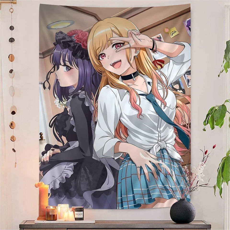 Tapestry Dinding Anime My Dres - Aesthetic Tapestry ulasan dan harga